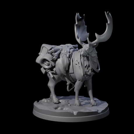 Majestic Ice Elk Miniature for Dungeons and Dragons, Pathfinder or other TTRPGs