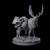 Majestic Ice Elk Miniature for Dungeons and Dragons, Pathfinder or other TTRPGs