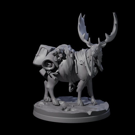 Majestic Ice Elk Miniature for Dungeons and Dragons, Pathfinder or other TTRPGs
