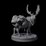Majestic Ice Elk Miniature for Dungeons and Dragons, Pathfinder or other TTRPGs