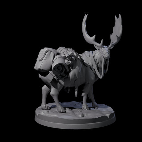 Majestic Ice Elk Miniature for Dungeons and Dragons, Pathfinder or other TTRPGs