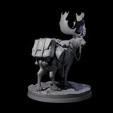 Majestic Ice Elk Miniature for Dungeons and Dragons, Pathfinder or other TTRPGs