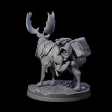 Majestic Ice Elk Miniature for Dungeons and Dragons, Pathfinder or other TTRPGs
