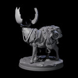Majestic Ice Elk Miniature for Dungeons and Dragons, Pathfinder or other TTRPGs