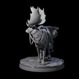 Majestic Ice Elk Miniature for Dungeons and Dragons, Pathfinder or other TTRPGs