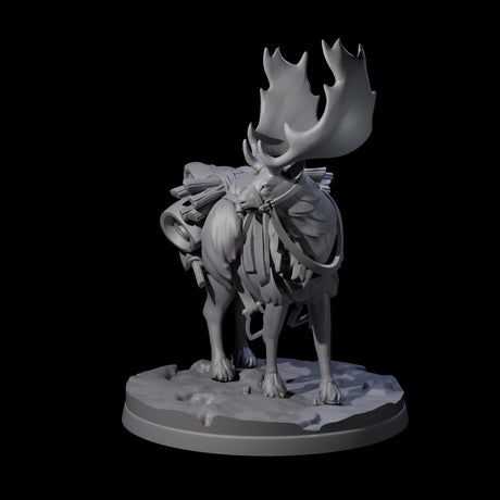 Majestic Ice Elk Miniature for Dungeons and Dragons, Pathfinder or other TTRPGs