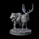 Majestic Ice Elk Miniature for Dungeons and Dragons, Pathfinder or other TTRPGs
