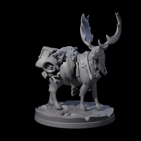 Majestic Ice Elk Miniature for Dungeons and Dragons, Pathfinder or other TTRPGs