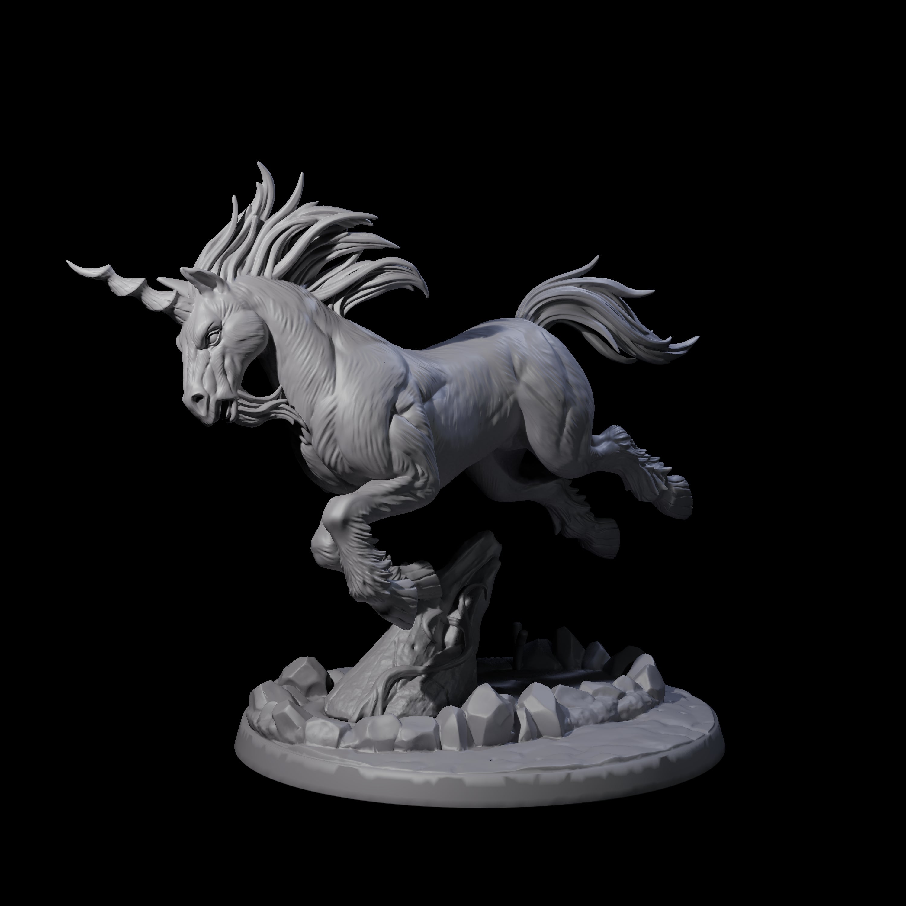 Majestic Unicorn Miniature for Dungeons and Dragons, Pathfinder or other TTRPGs