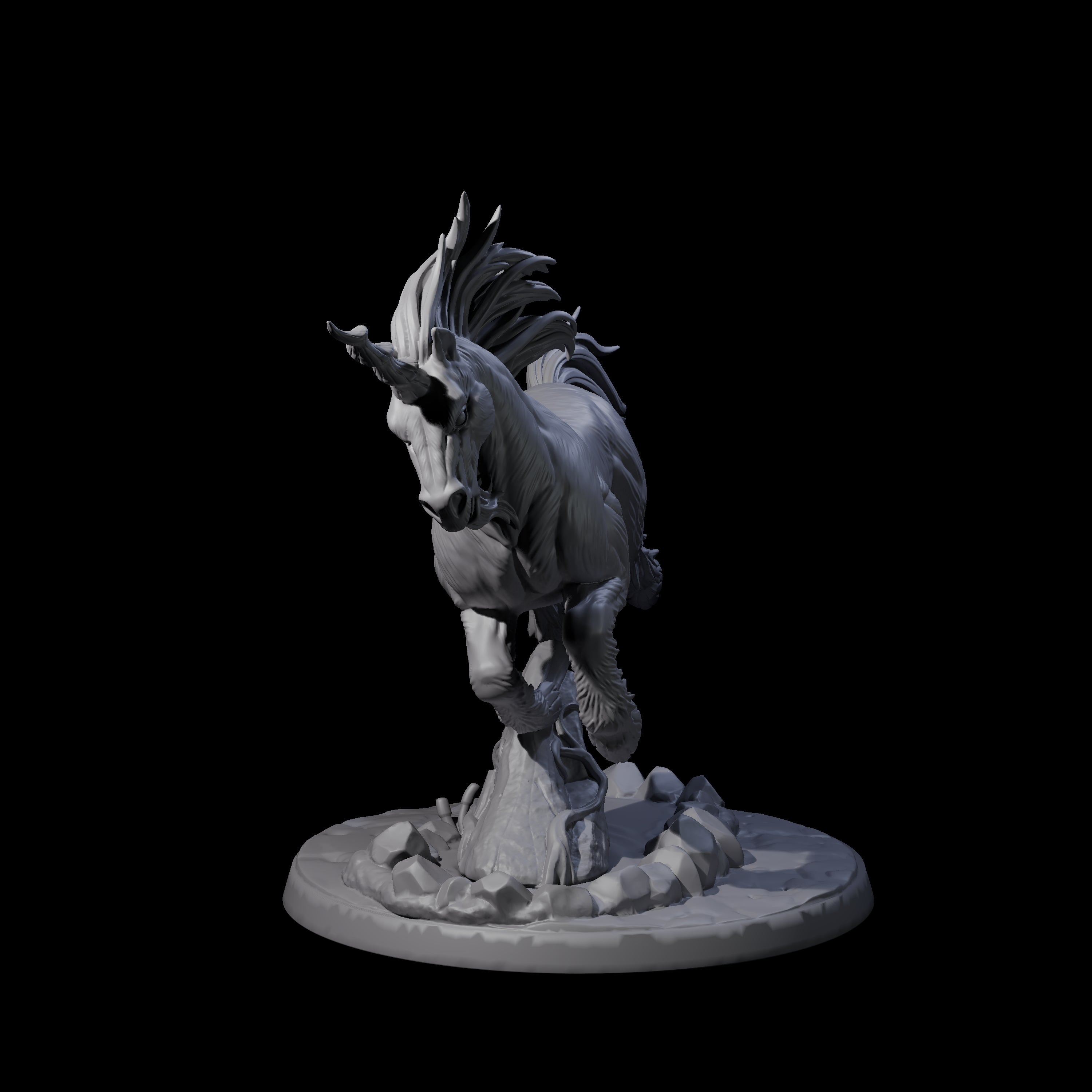 Majestic Unicorn Miniature for Dungeons and Dragons, Pathfinder or other TTRPGs