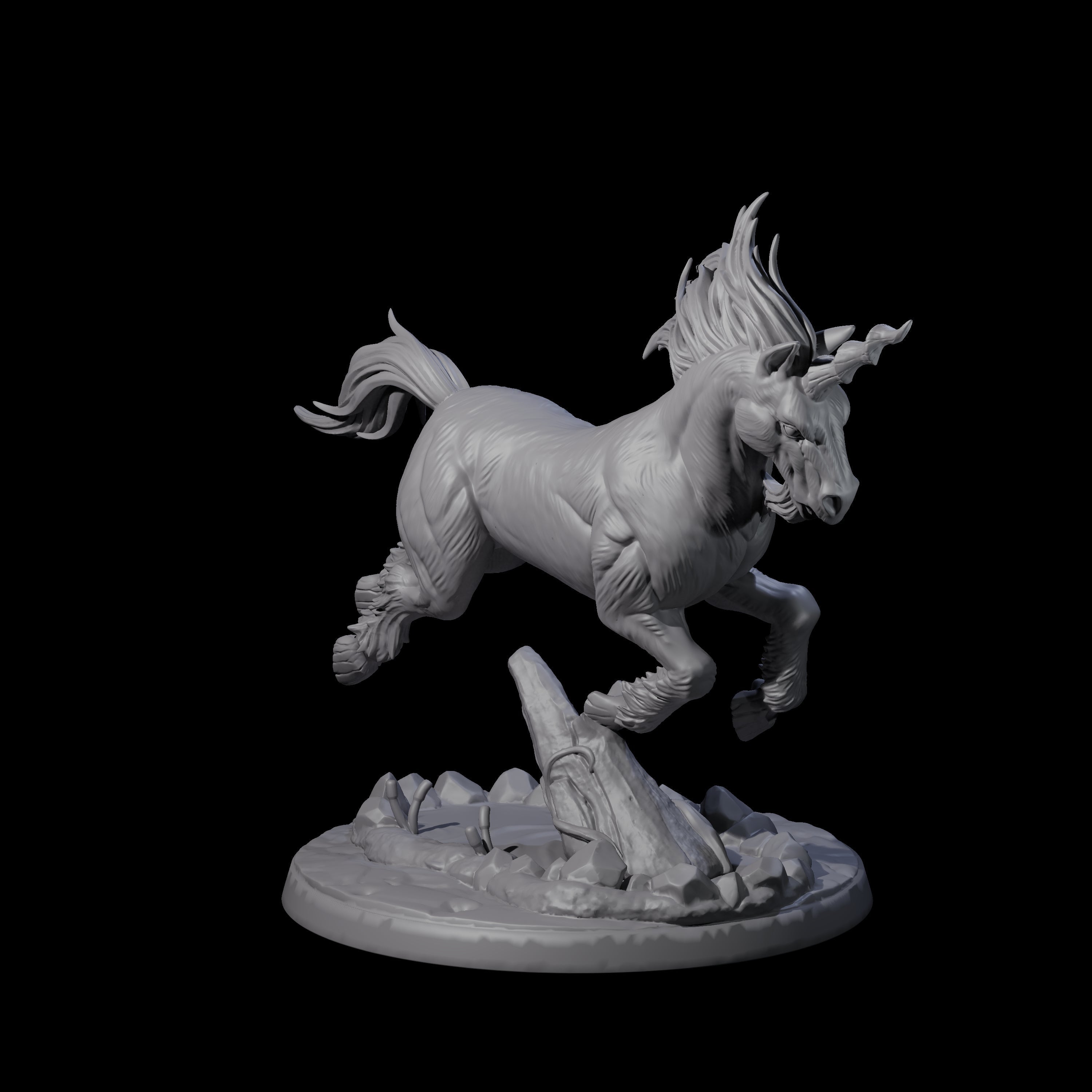 Majestic Unicorn Miniature for Dungeons and Dragons, Pathfinder or other TTRPGs