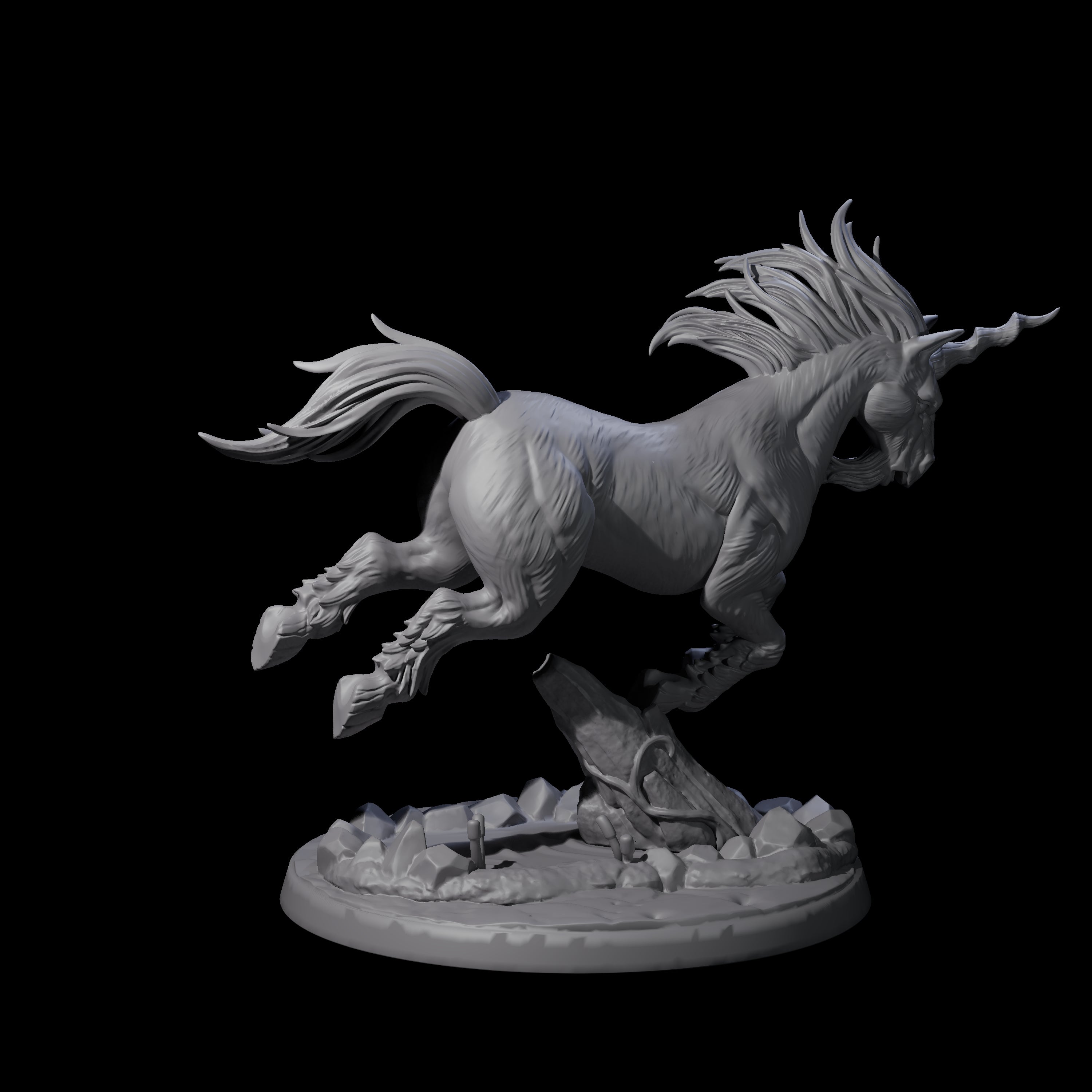 Majestic Unicorn Miniature for Dungeons and Dragons, Pathfinder or other TTRPGs