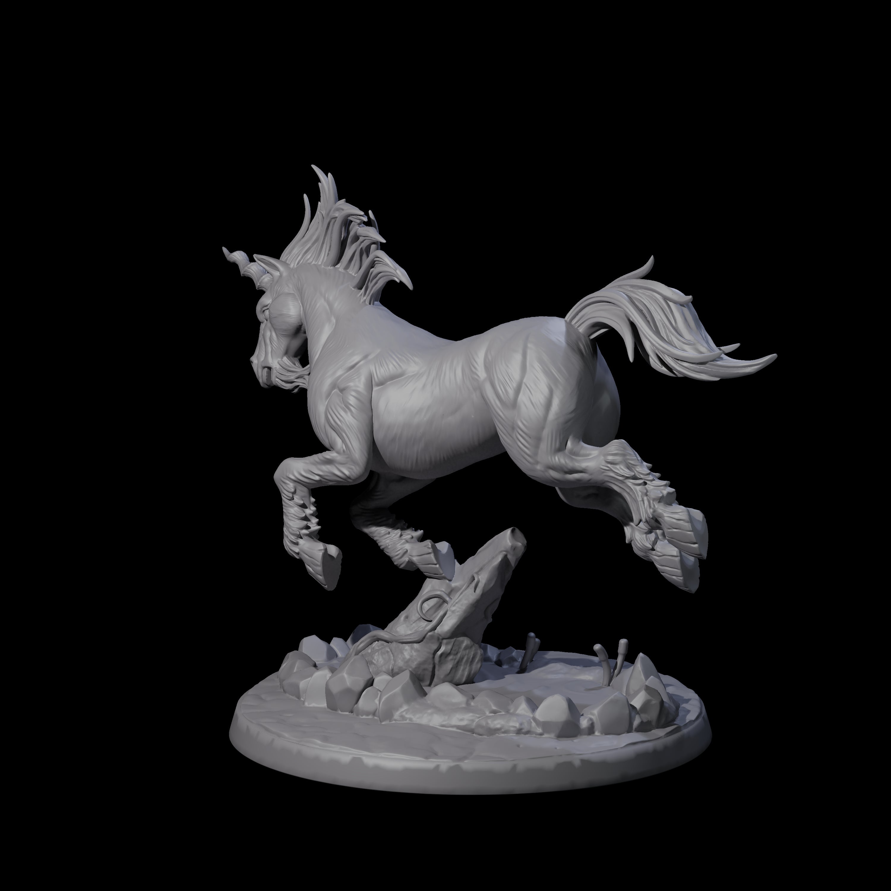 Majestic Unicorn Miniature for Dungeons and Dragons, Pathfinder or other TTRPGs