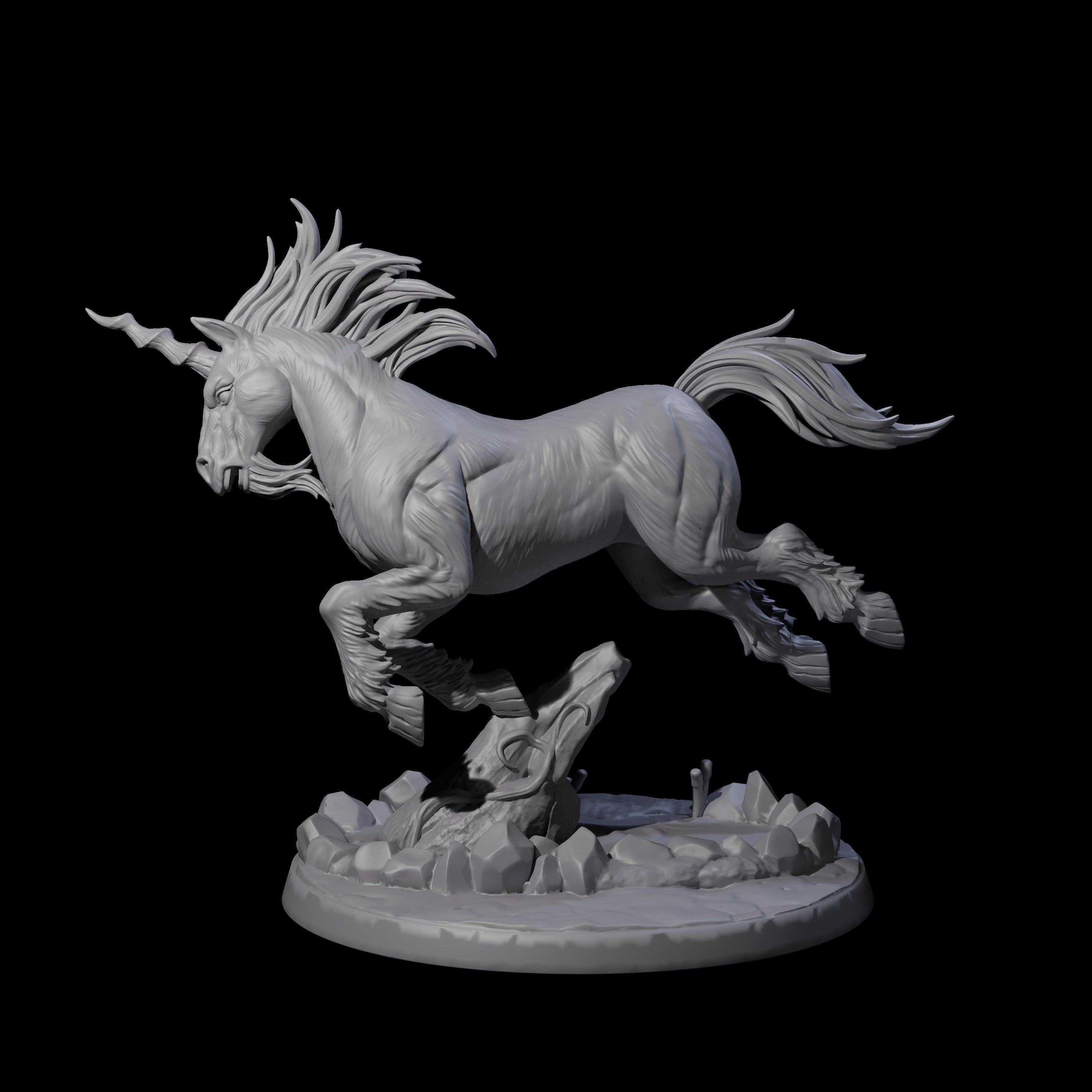 Majestic Unicorn Miniature for Dungeons and Dragons, Pathfinder or other TTRPGs