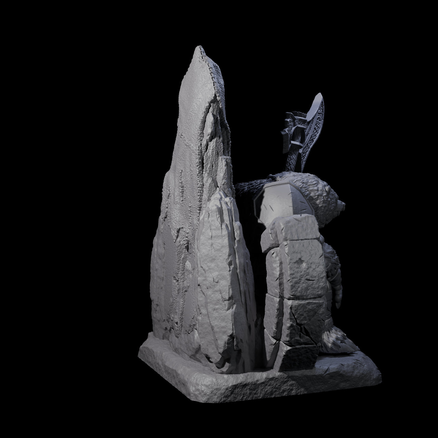 Majestic Ursine King Miniature for Dungeons and Dragons, Pathfinder or other TTRPGs