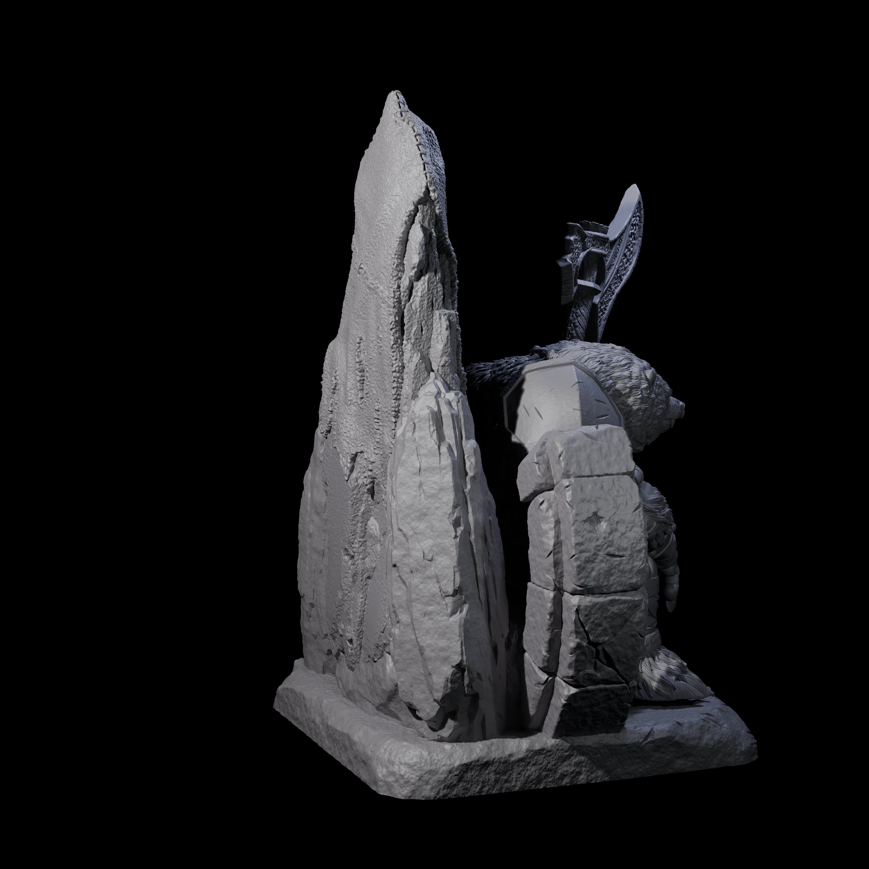 Majestic Ursine King Miniature for Dungeons and Dragons, Pathfinder or other TTRPGs