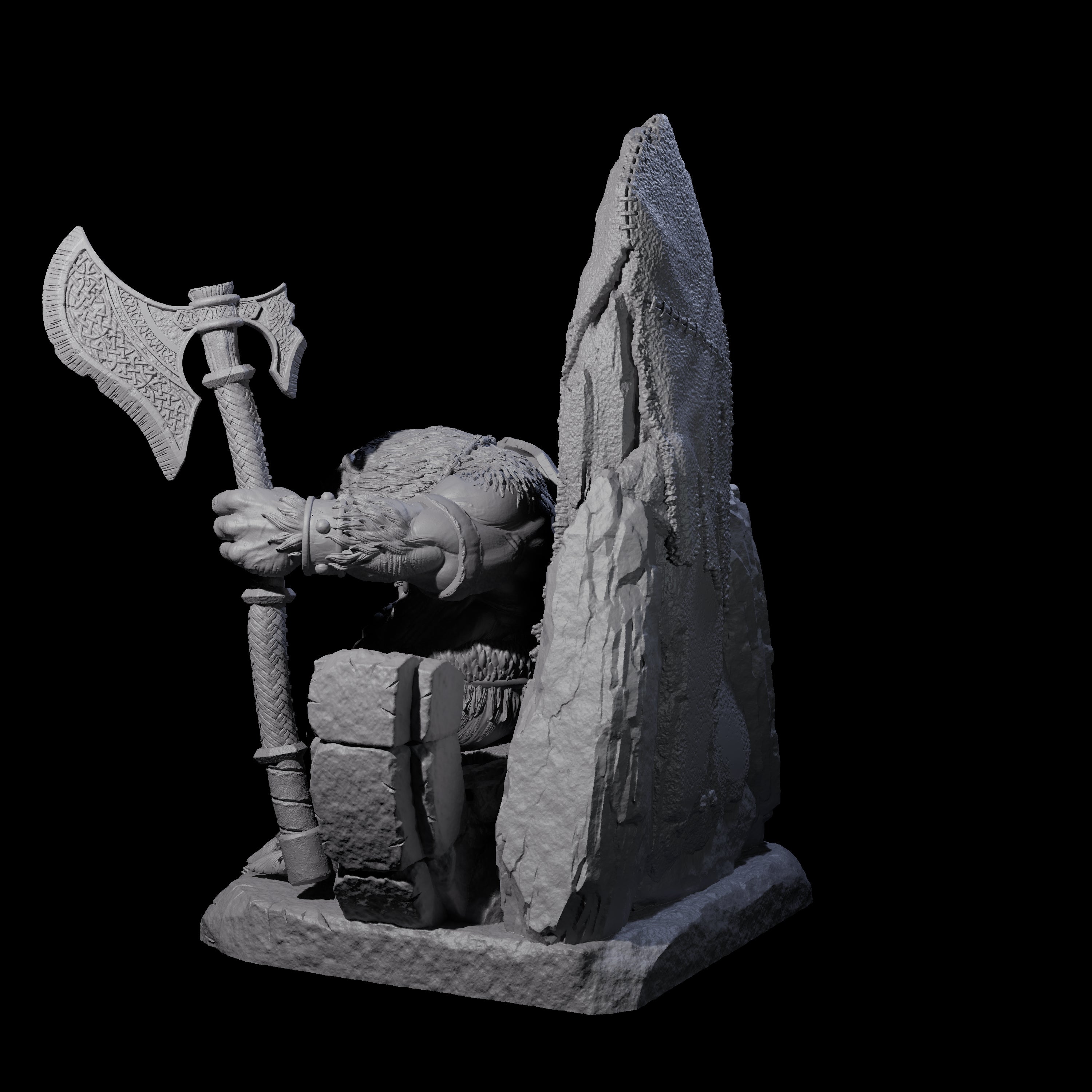 Majestic Ursine King Miniature for Dungeons and Dragons, Pathfinder or other TTRPGs