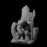 Majestic Ursine King Miniature for Dungeons and Dragons, Pathfinder or other TTRPGs