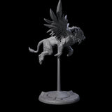 Majestic Winged Lion A Miniature for Dungeons and Dragons, Pathfinder or other TTRPGs
