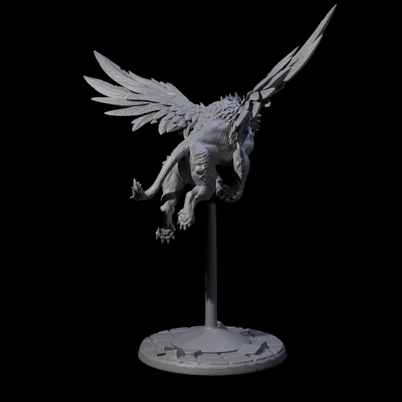Majestic Winged Lion A Miniature for Dungeons and Dragons, Pathfinder or other TTRPGs