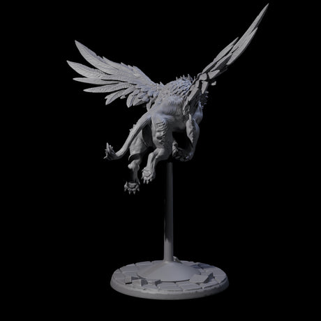 Majestic Winged Lion A Miniature for Dungeons and Dragons, Pathfinder or other TTRPGs