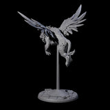 Majestic Winged Lion A Miniature for Dungeons and Dragons, Pathfinder or other TTRPGs
