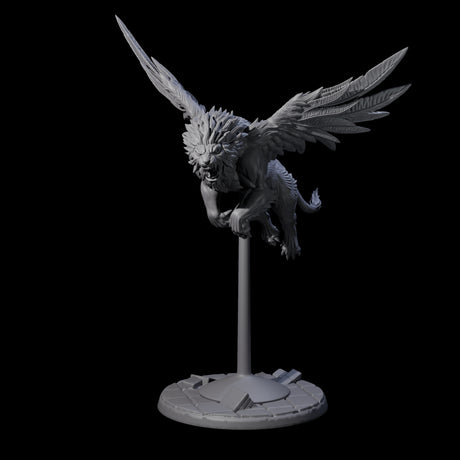 Majestic Winged Lion A Miniature for Dungeons and Dragons, Pathfinder or other TTRPGs