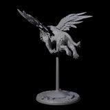 Majestic Winged Lion B Miniature for Dungeons and Dragons, Pathfinder or other TTRPGs