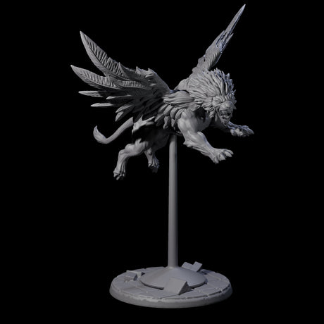 Majestic Winged Lion C Miniature for Dungeons and Dragons, Pathfinder or other TTRPGs