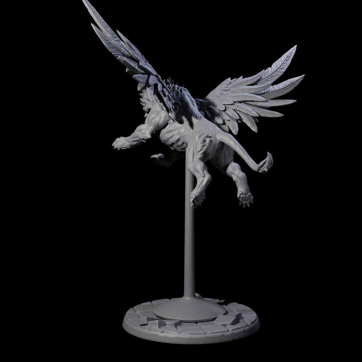 Majestic Winged Lion C Miniature for Dungeons and Dragons, Pathfinder or other TTRPGs