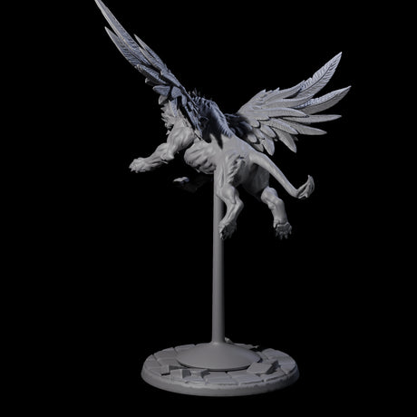 Majestic Winged Lion C Miniature for Dungeons and Dragons, Pathfinder or other TTRPGs
