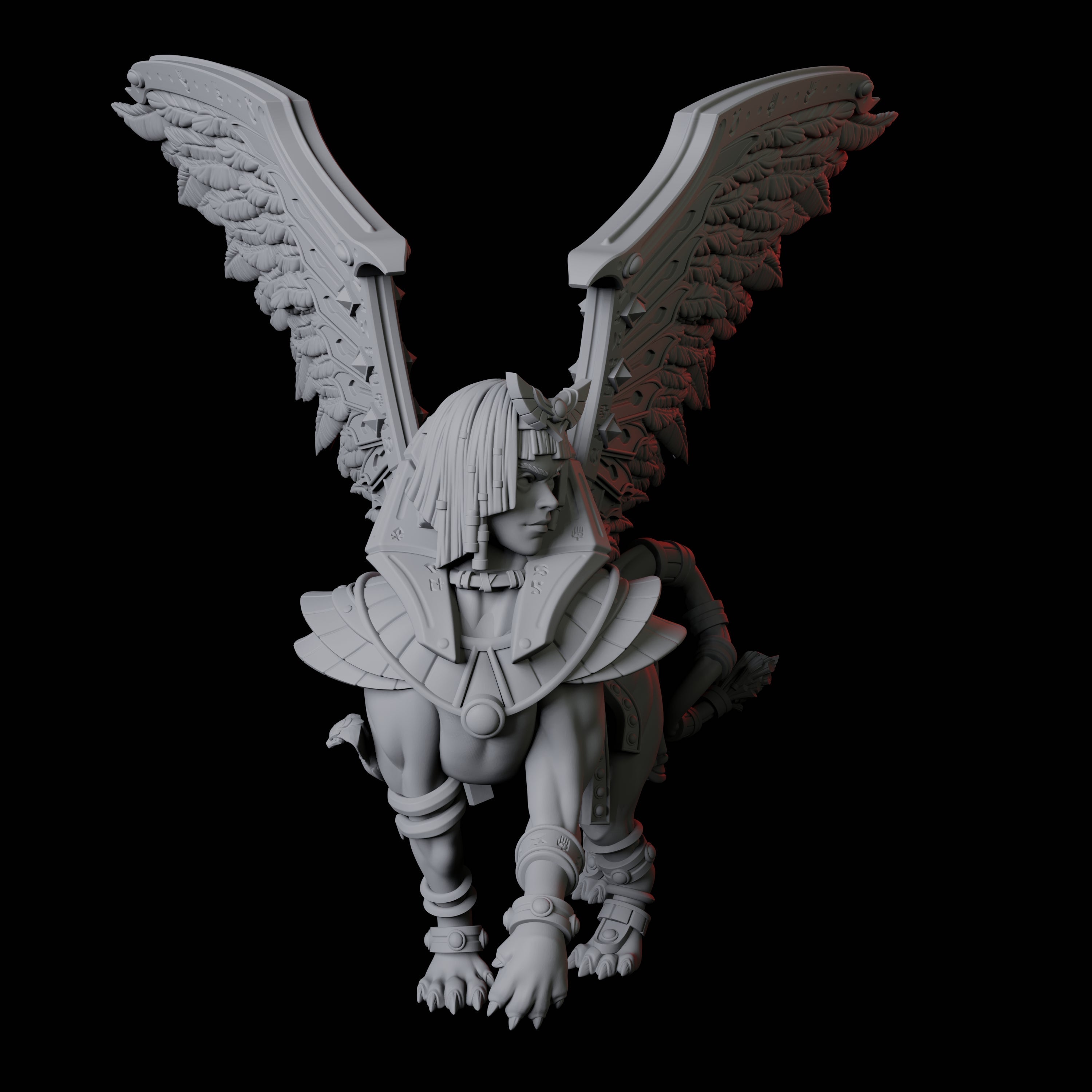 Majestic Winged Sphinx Miniature for Dungeons and Dragons, Pathfinder or other TTRPGs