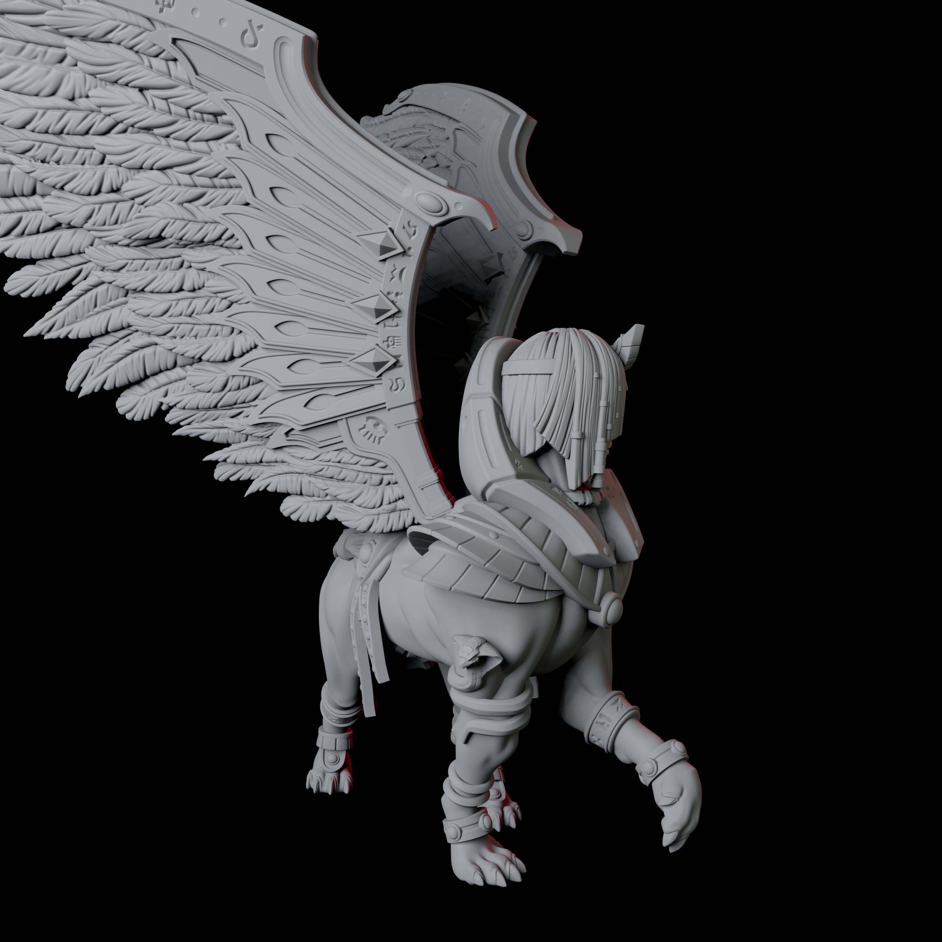 Majestic Winged Sphinx Miniature for Dungeons and Dragons, Pathfinder or other TTRPGs