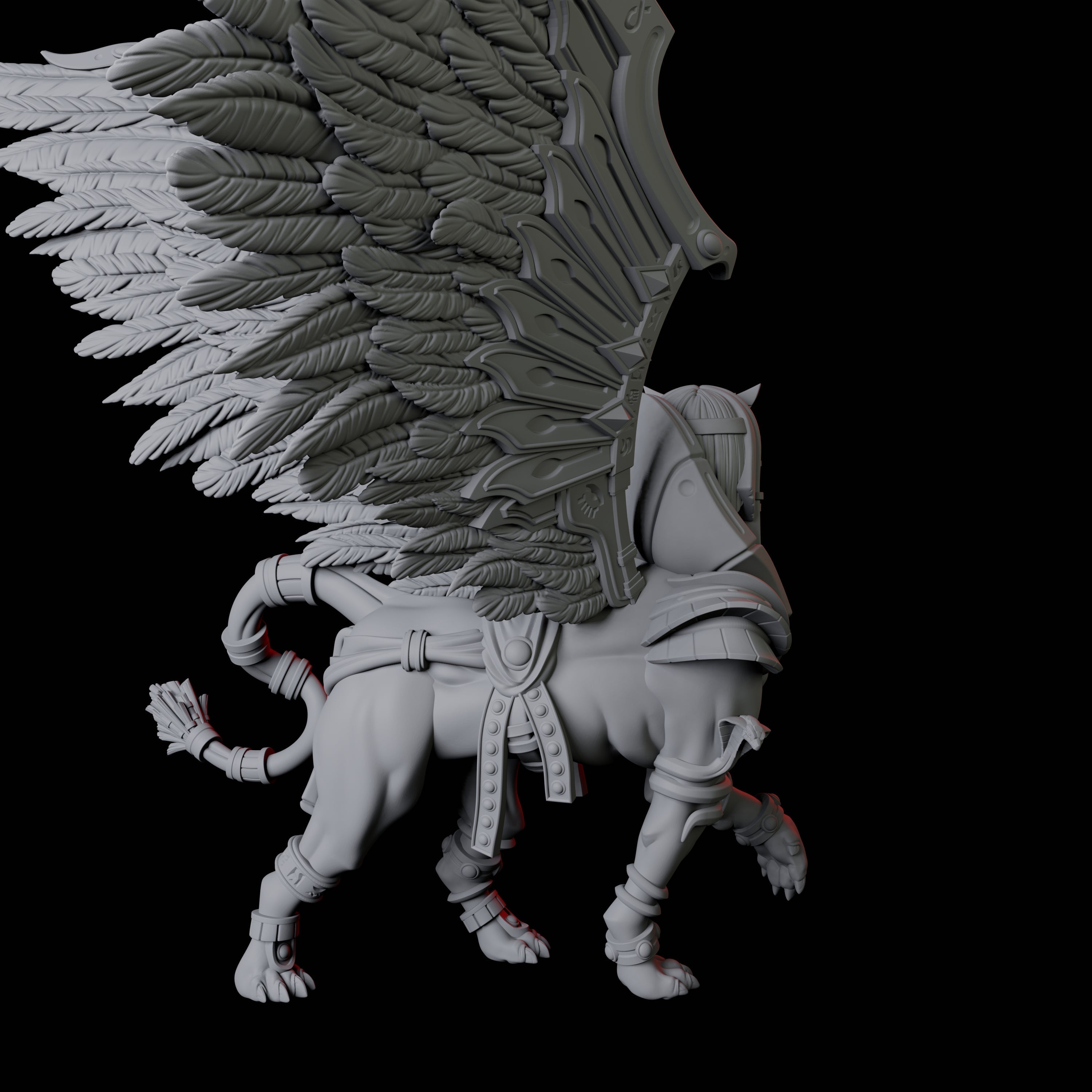 Majestic Winged Sphinx Miniature for Dungeons and Dragons, Pathfinder or other TTRPGs