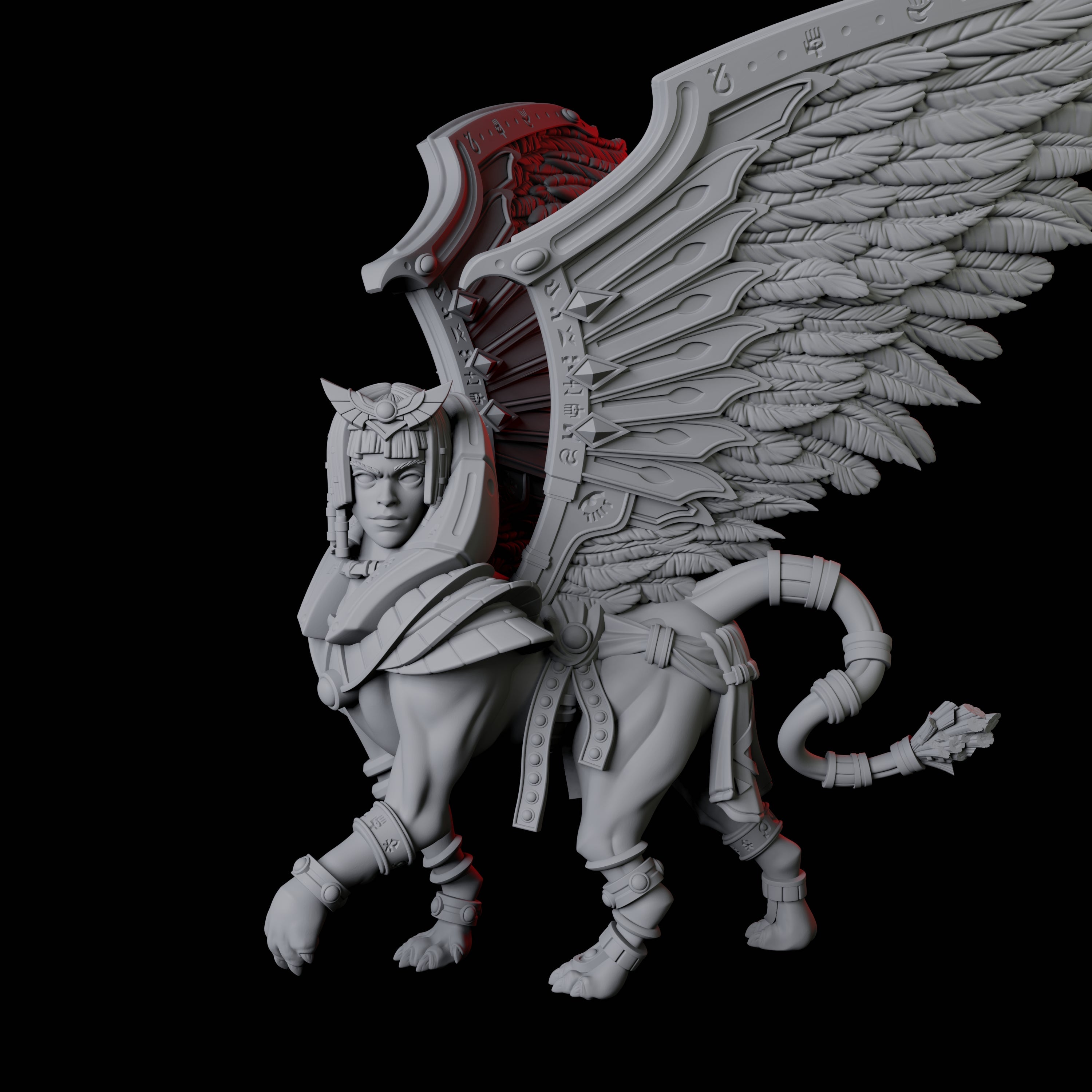 Majestic Winged Sphinx Miniature for Dungeons and Dragons, Pathfinder or other TTRPGs