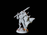 Male Human Warrior Miniature for Dungeons and Dragons, Pathfinder or other TTRPGs