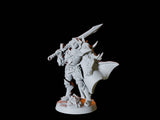 Male Human Warrior Miniature for Dungeons and Dragons, Pathfinder or other TTRPGs
