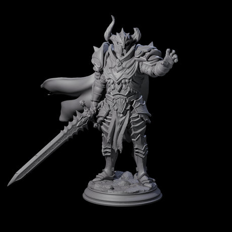 Maleficent Demon Knight Miniature for Dungeons and Dragons, Pathfinder or other TTRPGs
