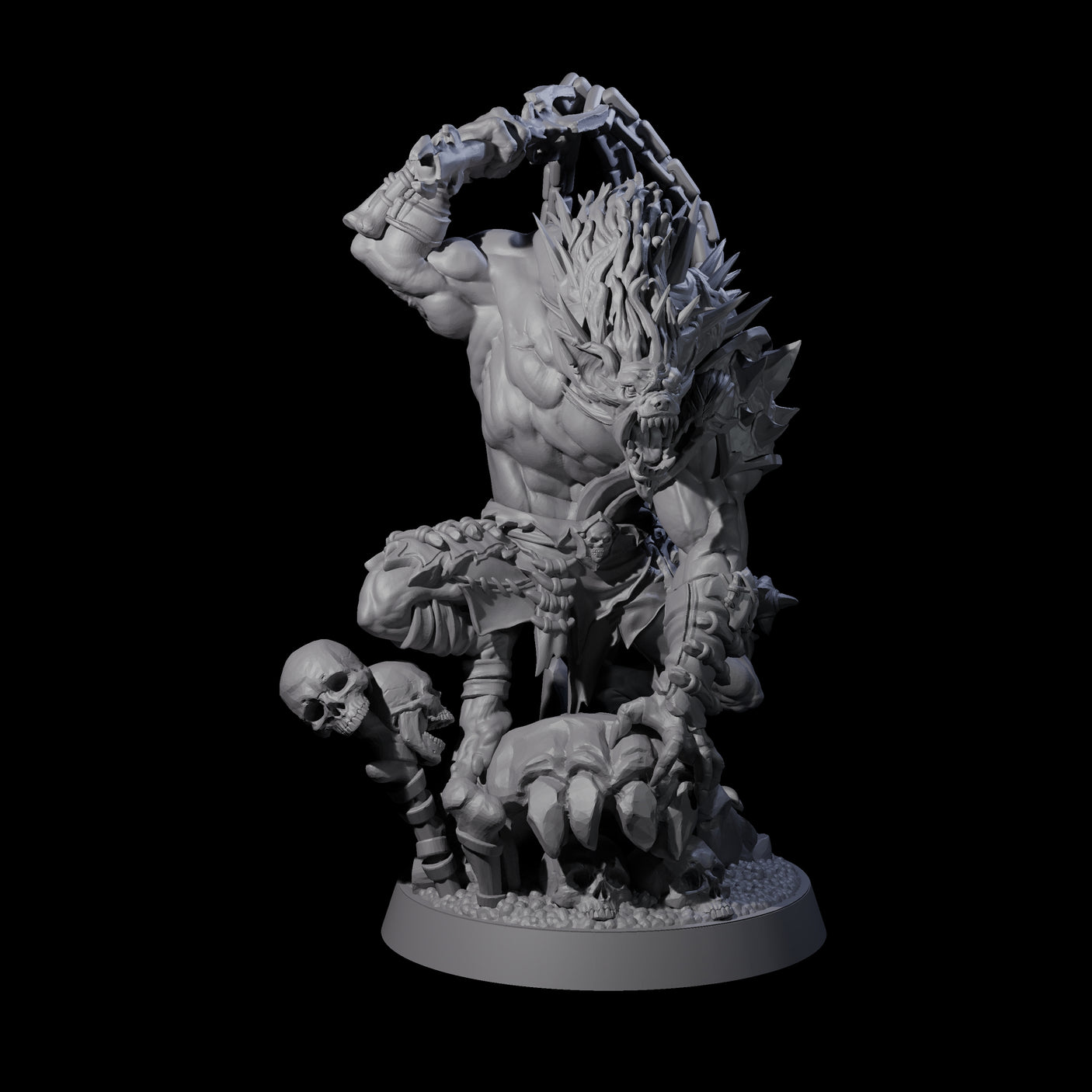Malevolent Gnoll Warlord Miniature for Dungeons and Dragons, Pathfinder or other TTRPGs