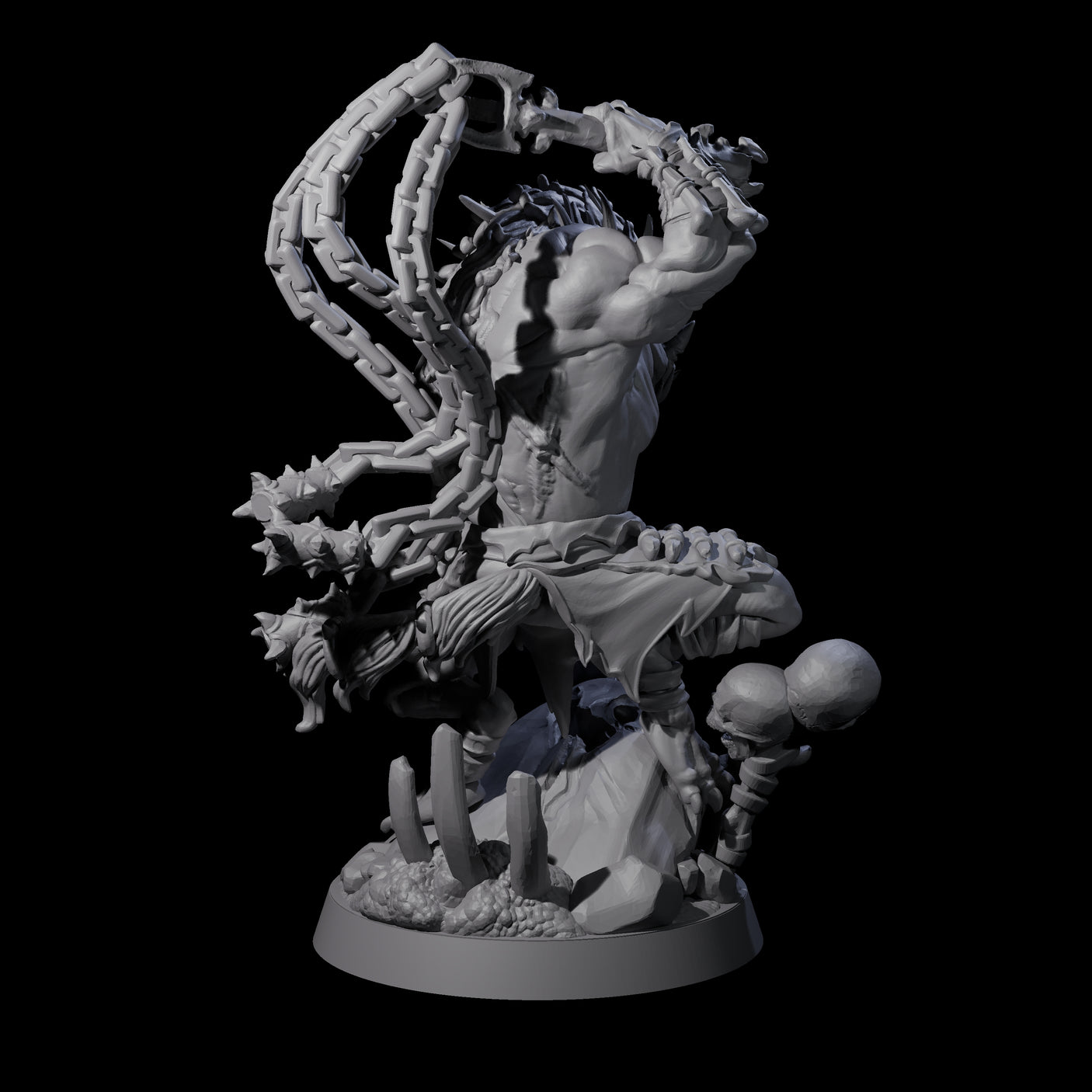 Malevolent Gnoll Warlord Miniature for Dungeons and Dragons, Pathfinder or other TTRPGs