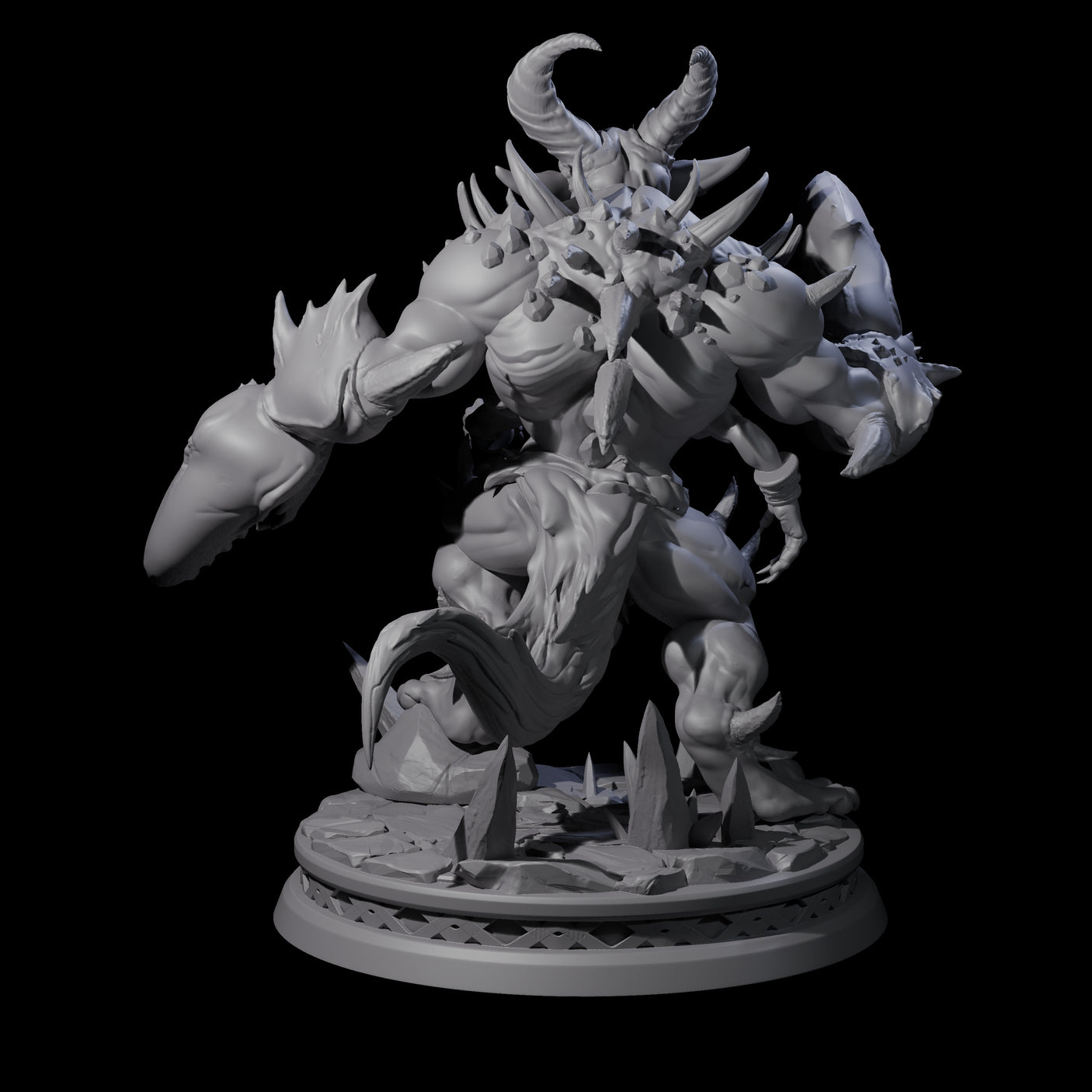 Malformed Goristro Demon Miniature for Dungeons and Dragons, Pathfinder or other TTRPGs