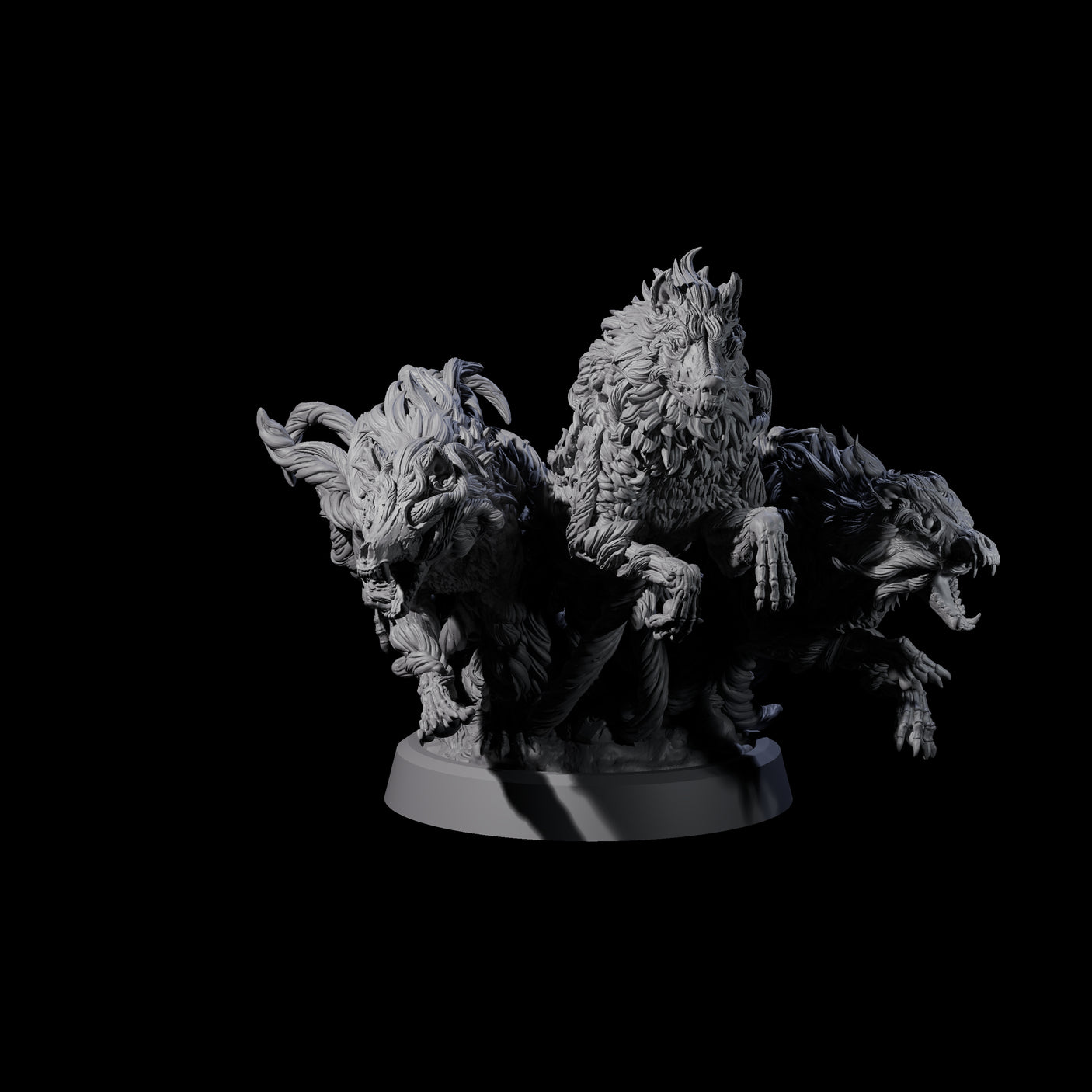 Manifest Forest Spirit Wolves Miniature for Dungeons and Dragons, Pathfinder or other TTRPGs