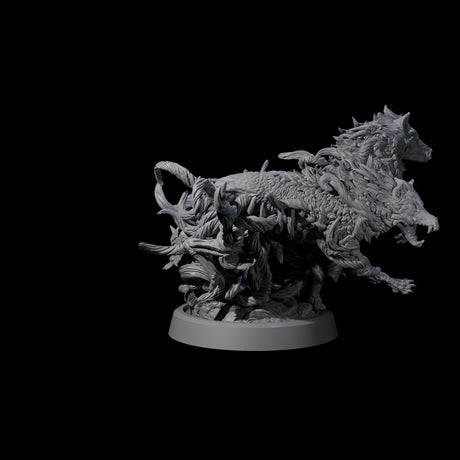 Manifest Forest Spirit Wolves Miniature for Dungeons and Dragons, Pathfinder or other TTRPGs