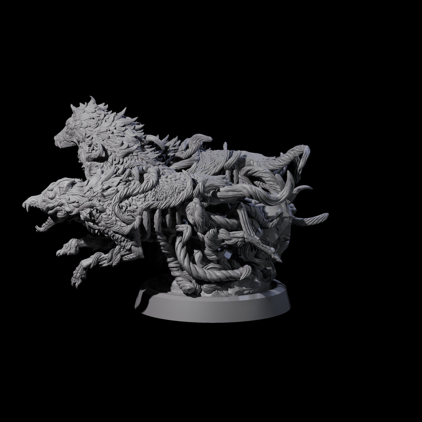 Manifest Forest Spirit Wolves Miniature for Dungeons and Dragons, Pathfinder or other TTRPGs