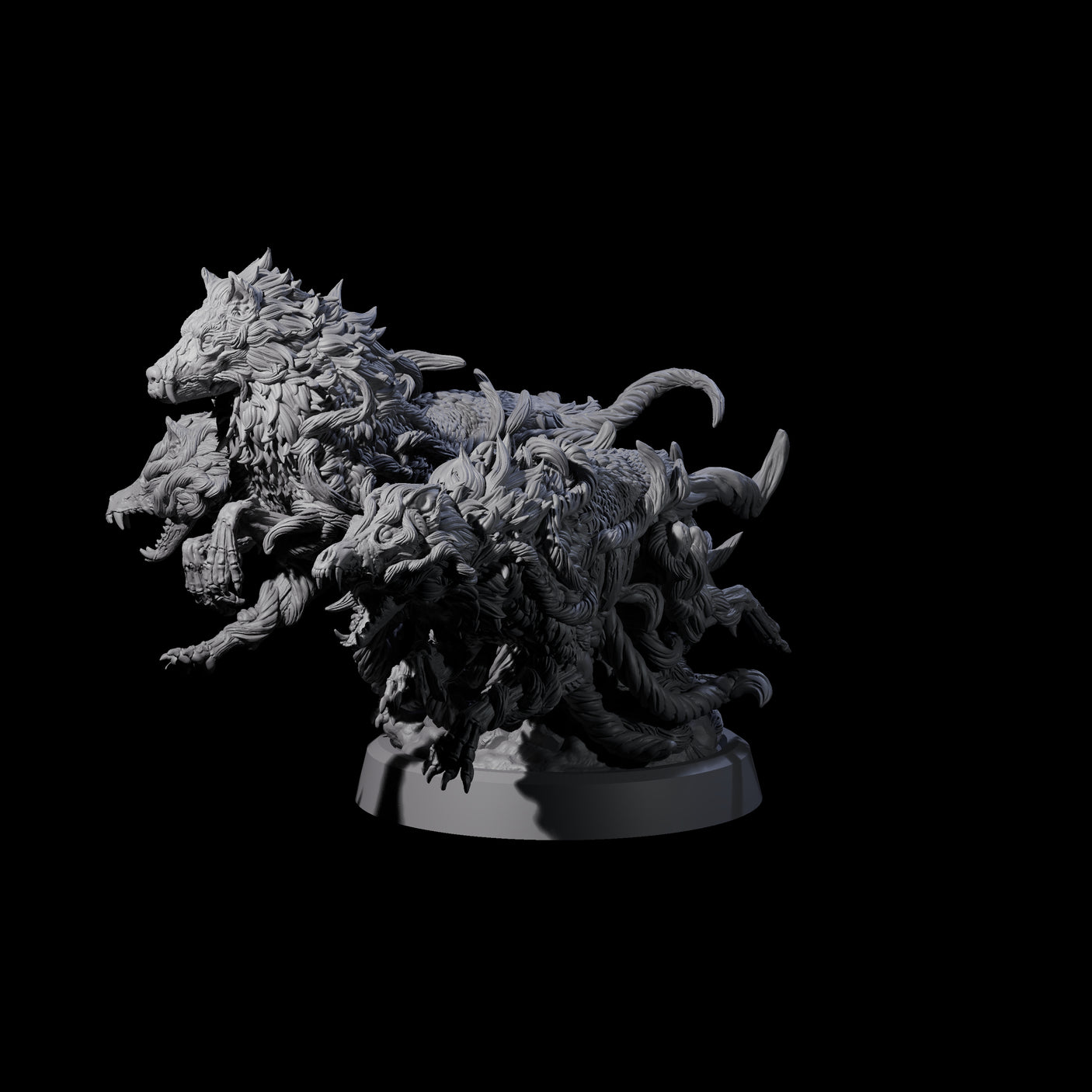 Manifest Forest Spirit Wolves Miniature for Dungeons and Dragons, Pathfinder or other TTRPGs
