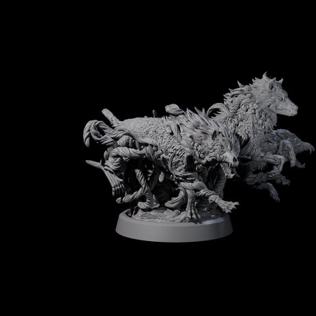 Manifest Forest Spirit Wolves Miniature for Dungeons and Dragons, Pathfinder or other TTRPGs