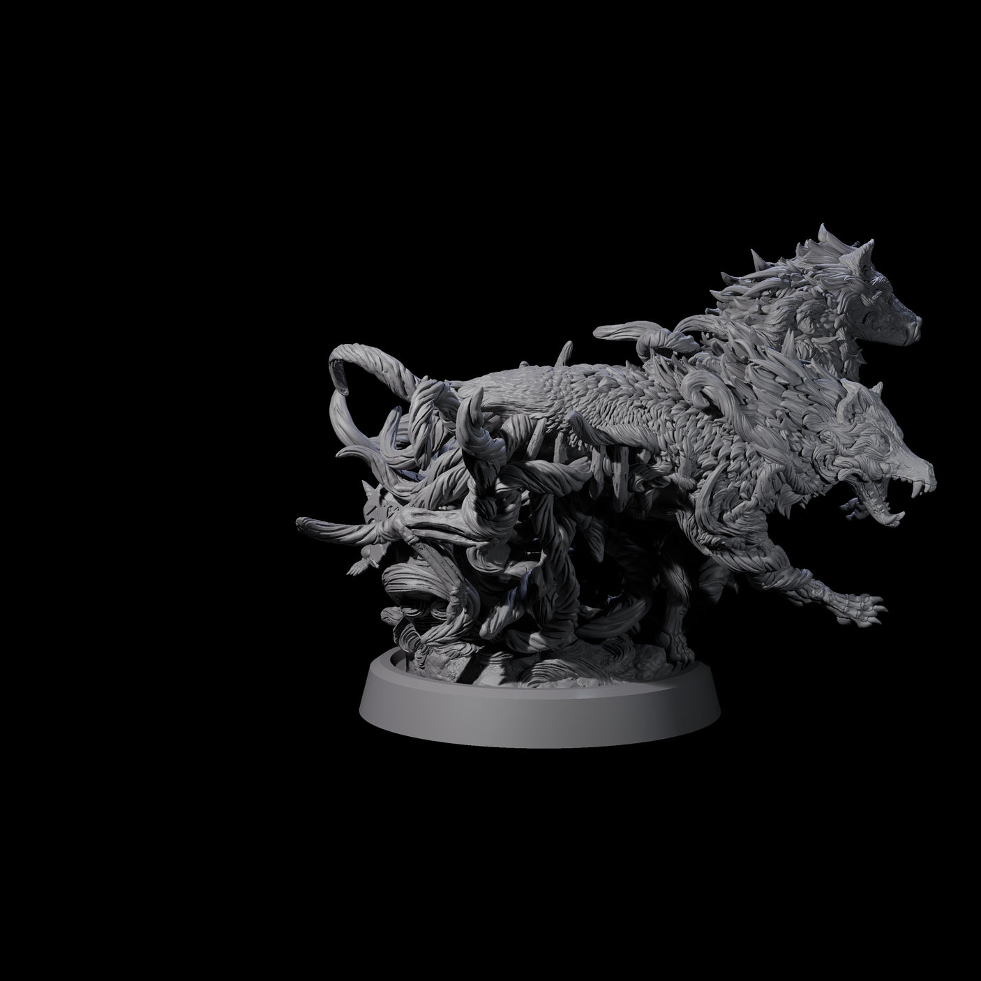Manifest Forest Spirit Wolves Miniature for Dungeons and Dragons, Pathfinder or other TTRPGs
