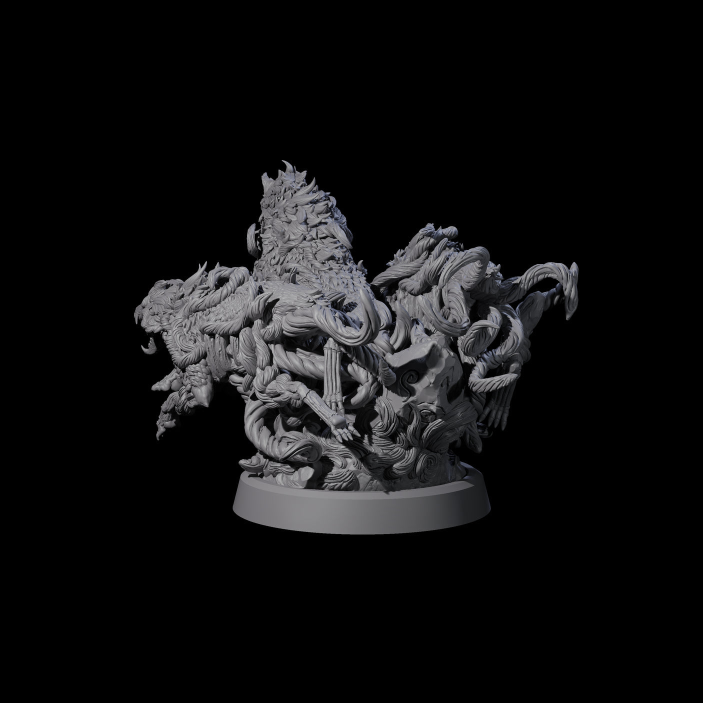 Manifest Forest Spirit Wolves Miniature for Dungeons and Dragons, Pathfinder or other TTRPGs