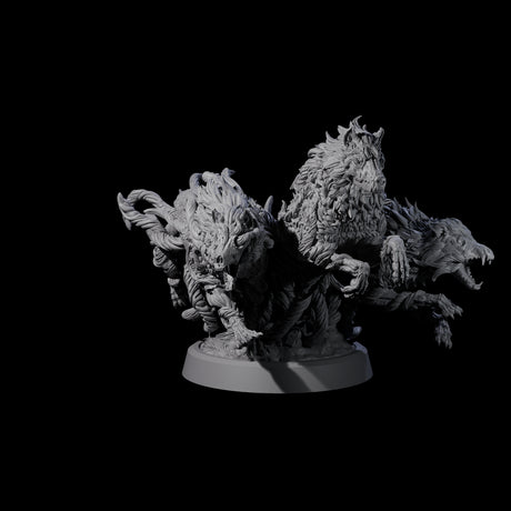 Manifest Forest Spirit Wolves Miniature for Dungeons and Dragons, Pathfinder or other TTRPGs