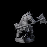 Marauding Orc Raider A Miniature for Dungeons and Dragons, Pathfinder or other TTRPGs